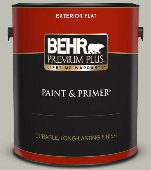 BEHR PREMIUM PLUS 1 gal. #N370-3 Light Year Flat Exterior Paint & Primer