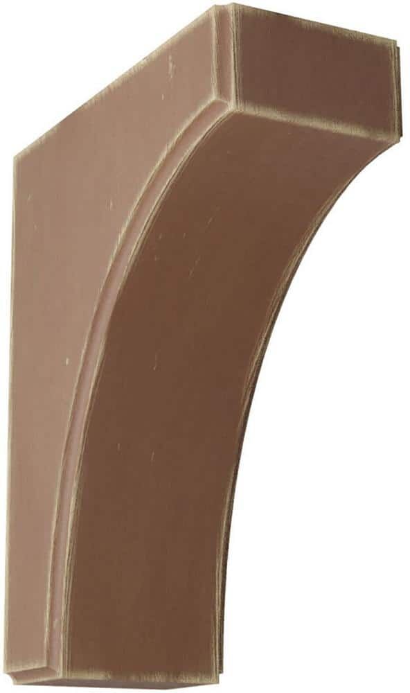 Ekena Millwork 3-1/2 in. x 10 in. x 8 in. Weathered Brown Clarksville Wood Vintage Decor Bracket