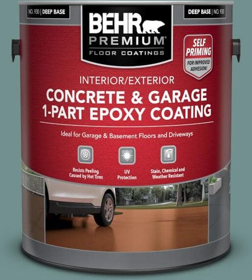 BEHR PREMIUM 1 gal. #PPU12-03 Dragonfly Self-Priming 1-Part Epoxy Satin Interior/Exterior Concrete and Garage Floor Paint