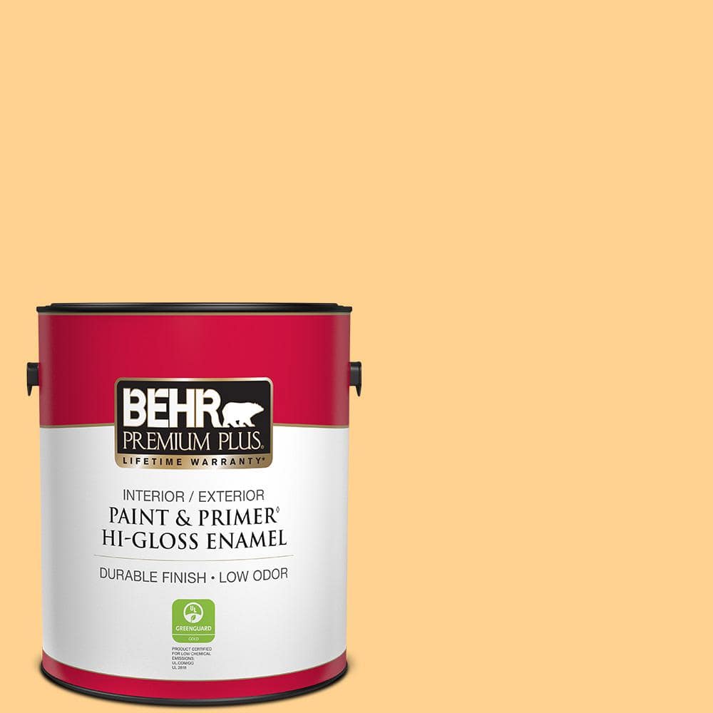 BEHR PREMIUM PLUS 1 gal. Home Decorators Collection #HDC-SP14-7 Full Bloom Hi-Gloss Enamel Interior/Exterior Paint & Primer