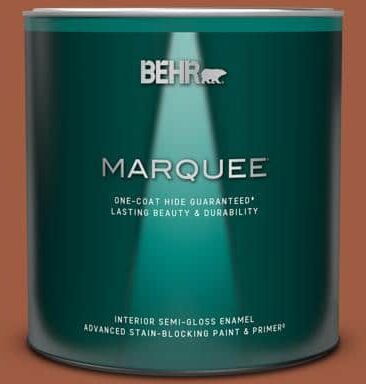 BEHR MARQUEE 1 qt. Home Decorators Collection #HDC-AC-01 Nouveau Copper Semi-Gloss Enamel Interior Paint & Primer