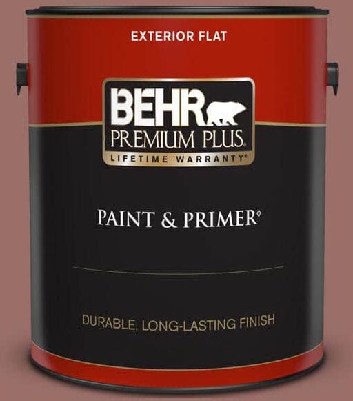 BEHR PREMIUM PLUS 1 gal. #170F-6 Gentle Doe Flat Exterior Paint & Primer