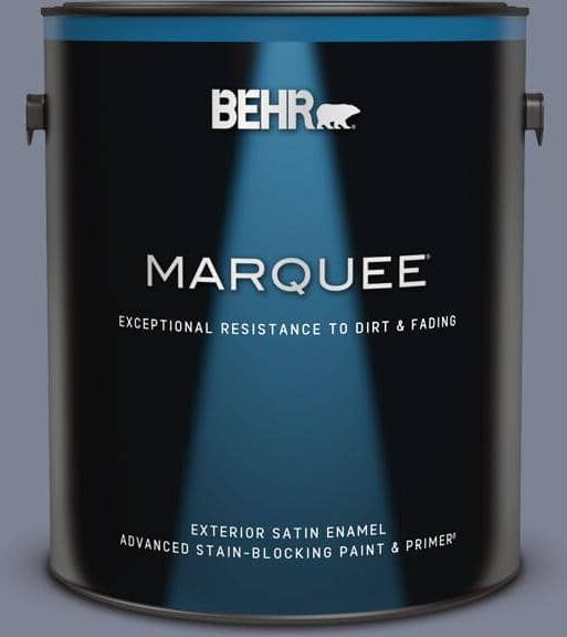 BEHR MARQUEE 1 gal. #610F-6 Deep Smoke Signal Satin Enamel Exterior Paint & Primer