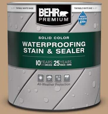 BEHR PREMIUM 1 qt. #N270-4 Oxford Street Solid Color Waterproofing Exterior Wood Stain and Sealer