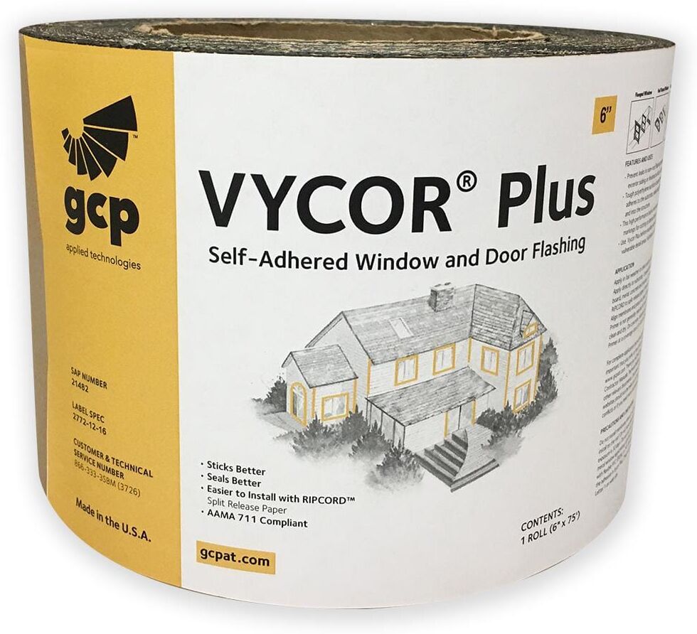 GCP Applied Technologies Vycor Plus 6 in. x 75 ft. Roll Fully-Adhered Flashing Tape (37 sq. ft.)