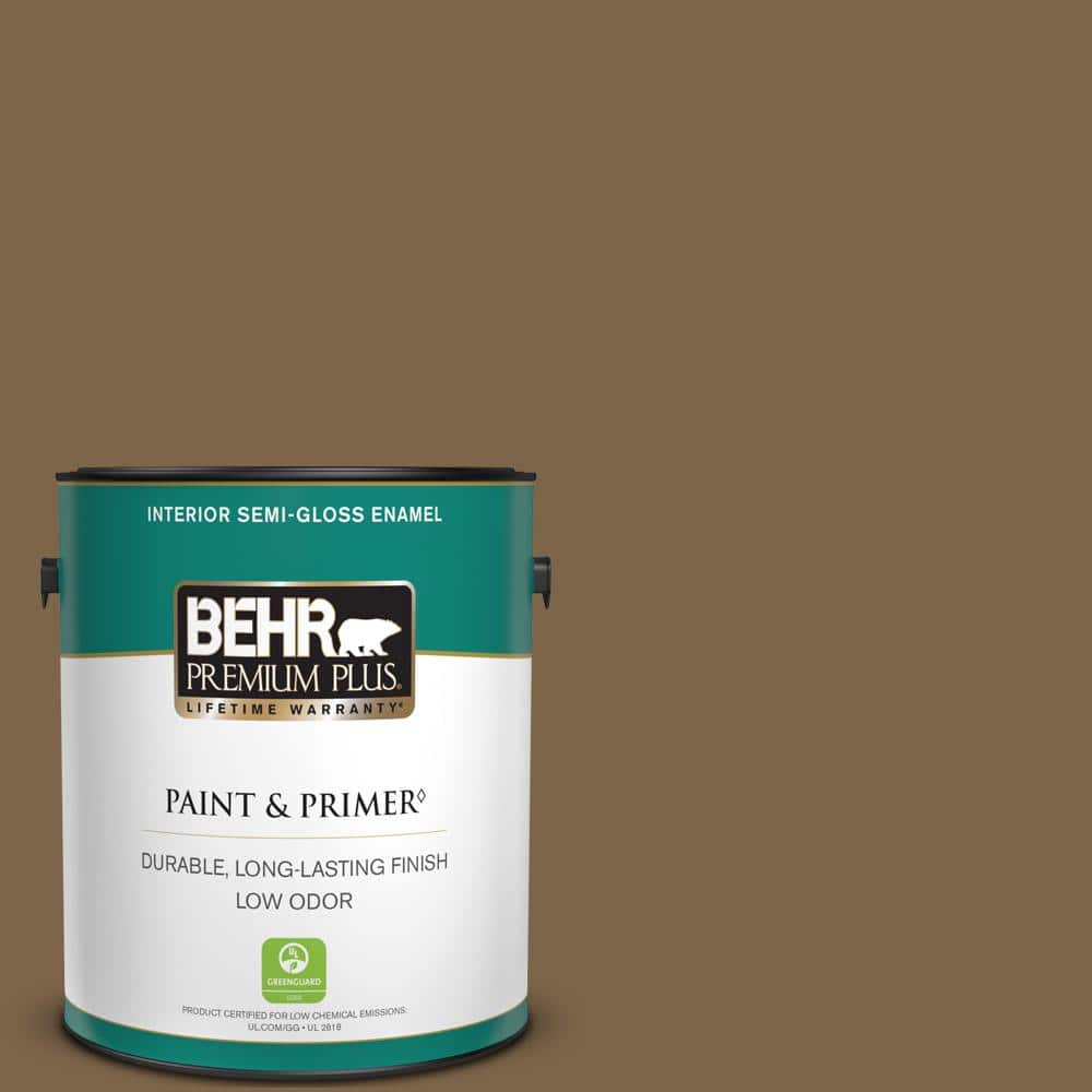 BEHR PREMIUM PLUS 1 gal. #PPU4-19 Arts and Crafts Semi-Gloss Enamel Low Odor Interior Paint & Primer