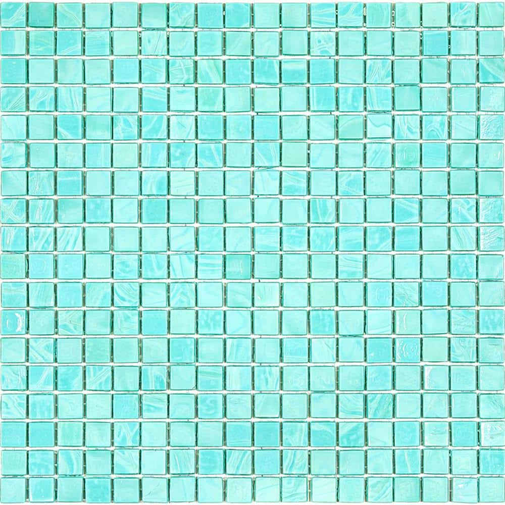 Apollo Tile Skosh Glossy Mint Green 11.6 in. x 11.6 in. Glass Mosaic Wall and Floor Tile (18.69 sq. ft./case) (20-pack)