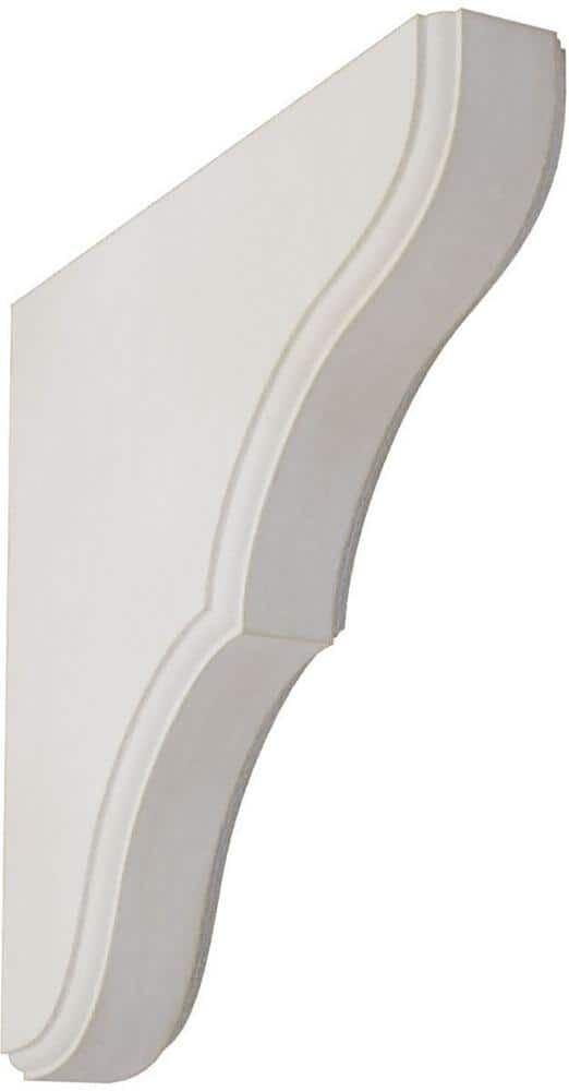 Ekena Millwork 1-3/4 in. x 10 in. x 10 in. Chalk Dust White Stratford Wood Vintage Decor Bracket