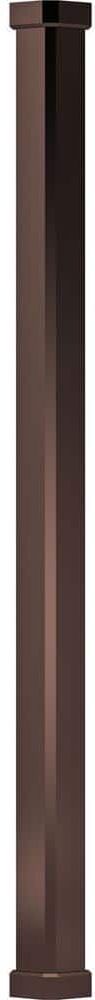 AFCO 9' x 5-1/2" Endura-Aluminum Craftsman Style Column, Square Shaft (Load-Bearing 20,000 LBS), Non-Tapered, Textured Bronze