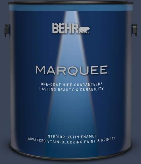 BEHR MARQUEE 1 gal. #600F-7 Soulful Music Satin Enamel Interior Paint & Primer