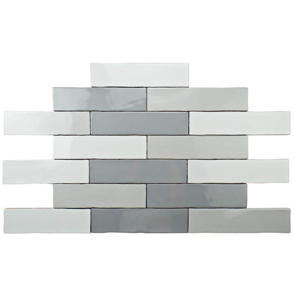Merola Tile Alaska Craquelle Gris 3 in. x 12 in. Ceramic Wall Tile (4.16 sq. ft./Pack)