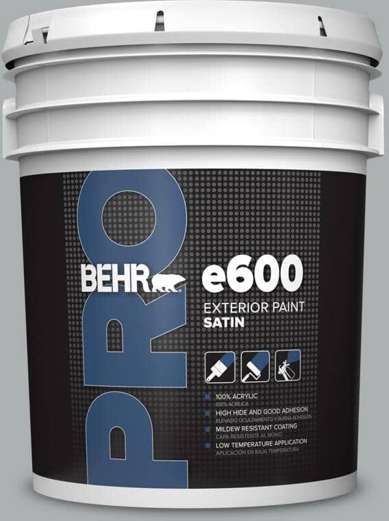 BEHR PRO 5 gal. #N500-3 Tin Foil Satin Enamel Exterior Paint