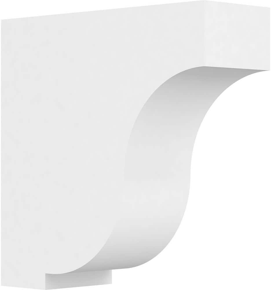 Ekena Millwork 3-1/2 in. x 10 in. x 10 in. Standard Van Buren Unfinsihed Architectural Grade PVC Bracket