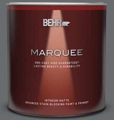 BEHR MARQUEE 1 qt. Home Decorators Collection #HDC-CL-04G Liberty Bell Gray Matte Interior Paint & Primer