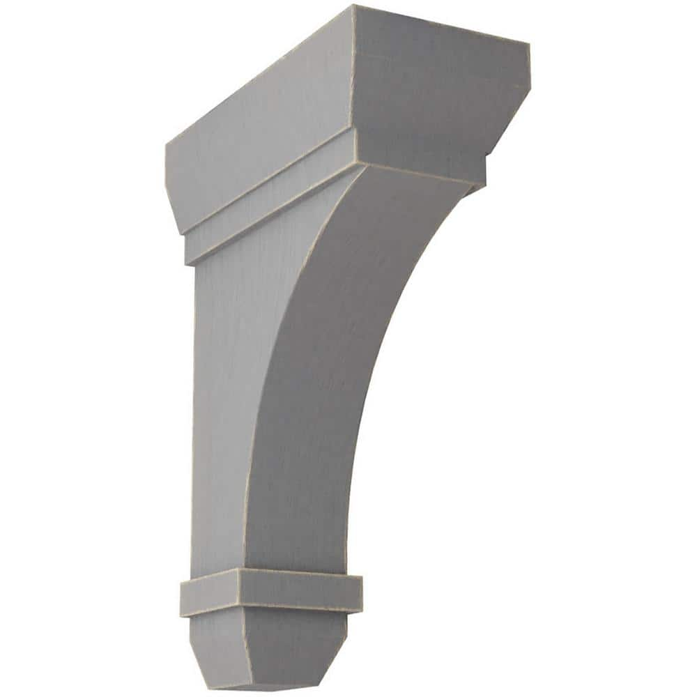 Ekena Millwork 2-1/4 in. x 7 in. x 5 in. Pebble Grey Stockport Wood Vintage Decor Bracket