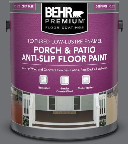 BEHR PREMIUM 1 gal. #PPU18-03 Antique Tin Textured Low-Lustre Enamel Interior/Exterior Porch and Patio Anti-Slip Floor Paint