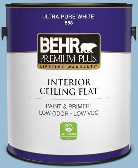 BEHR PREMIUM PLUS 1 gal. #PPU14-11 Gentle Sky Ceiling Flat Interior Paint