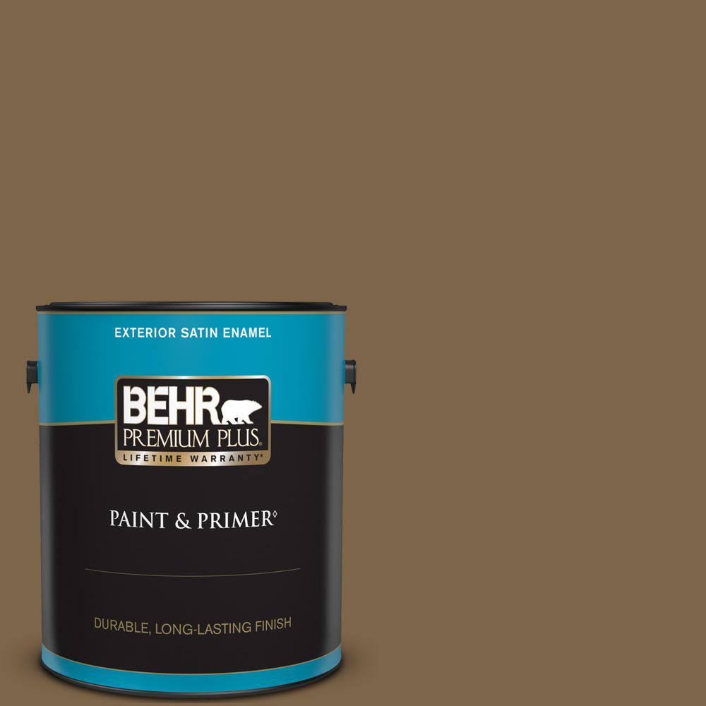 BEHR PREMIUM PLUS 1 gal. #PPU4-19 Arts and Crafts Satin Enamel Exterior Paint & Primer