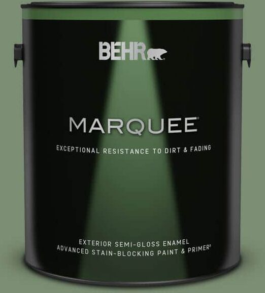 BEHR MARQUEE 1 gal. #PPU11-02 Shallot Bulb Semi-Gloss Enamel Exterior Paint & Primer