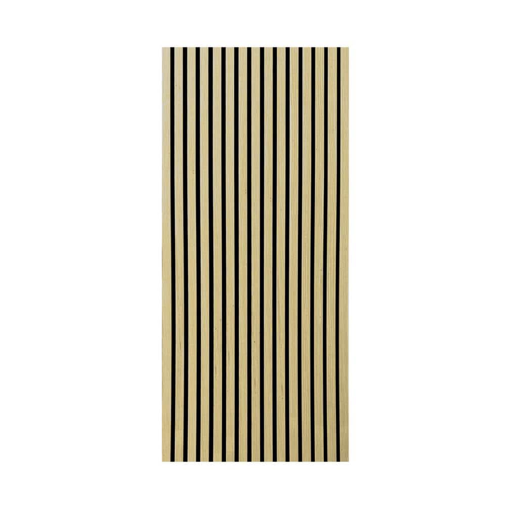 Ejoy 94.5 in. x 24 in x 0.8 in. Acoustic Vinyl Wall Siding with Real Wood Veneer in Manchurian AshColor (Set of 1 piece)