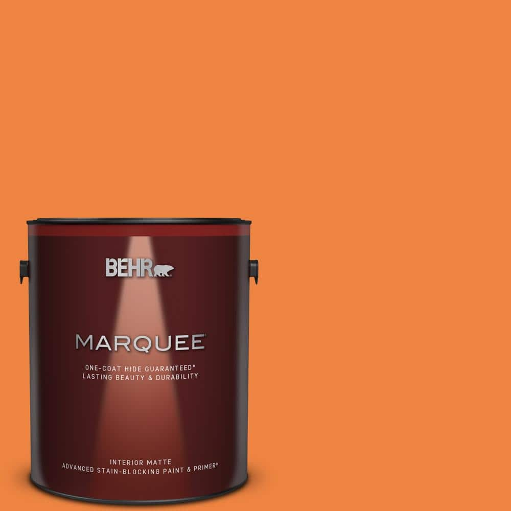 BEHR MARQUEE 1 gal. #P220-7 Construction Zone Matte Interior Paint & Primer