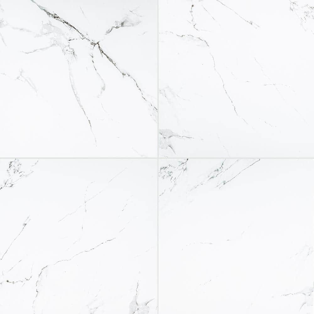 Home Decorators Collection Carrara White 24 in. x 24 in. Polished Porcelain Floor and Wall Tile (448 sq. ft./Pallet)