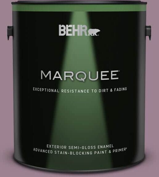 BEHR MARQUEE 1 gal. #S110-5 Garden Plum Semi-Gloss Enamel Exterior Paint & Primer