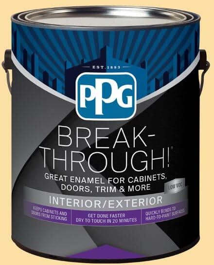 Break-Through! 1 gal. PPG1205-4 Honey Bee Satin Door, Trim & Cabinet Paint