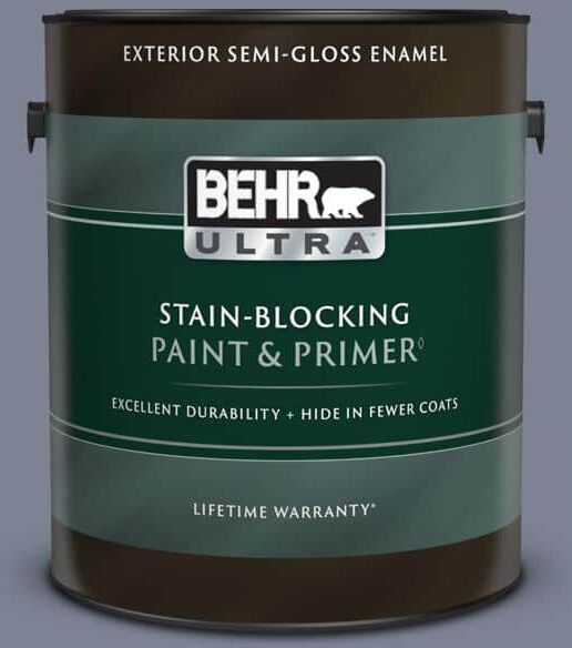 BEHR ULTRA 1 gal. #610F-6 Deep Smoke Signal Semi-Gloss Enamel Exterior Paint & Primer