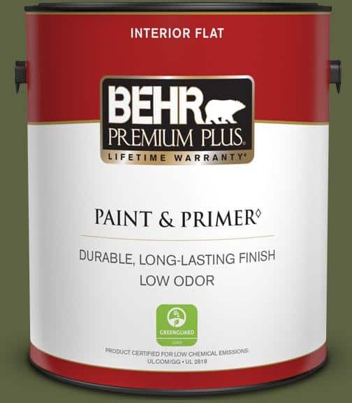 BEHR PREMIUM PLUS 1 gal. #S360-7 Down to Earth Flat Low Odor Interior Paint & Primer