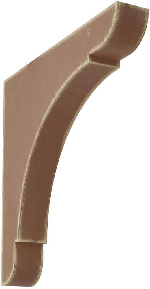 Ekena Millwork 1-3/4 in. x 12 in. x 12 in. Weathered Brown Extra Large Olympic Wood Vintage Decor Bracket