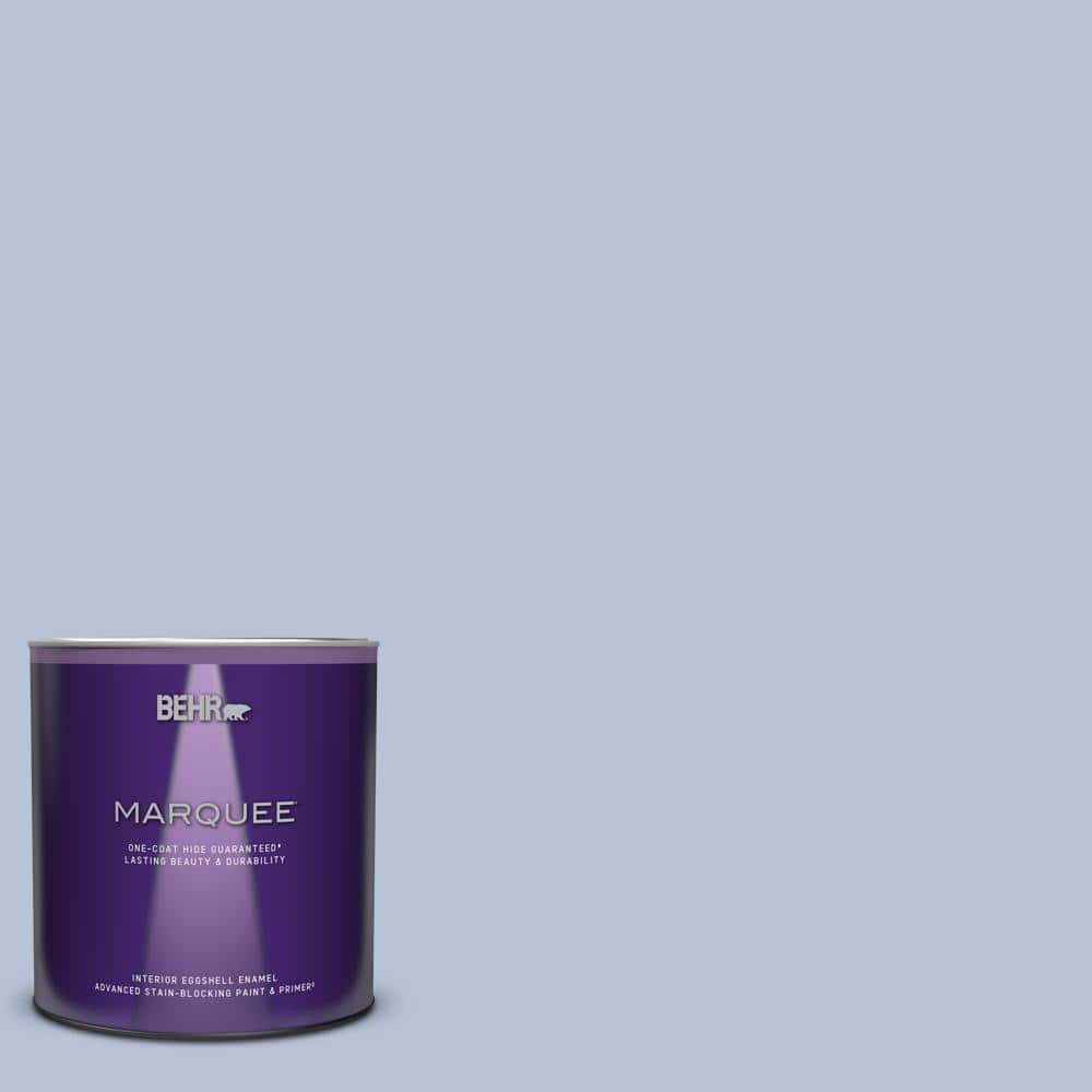 BEHR MARQUEE 1 qt. #610C-3 Virginia Blue Eggshell Enamel Interior Paint & Primer