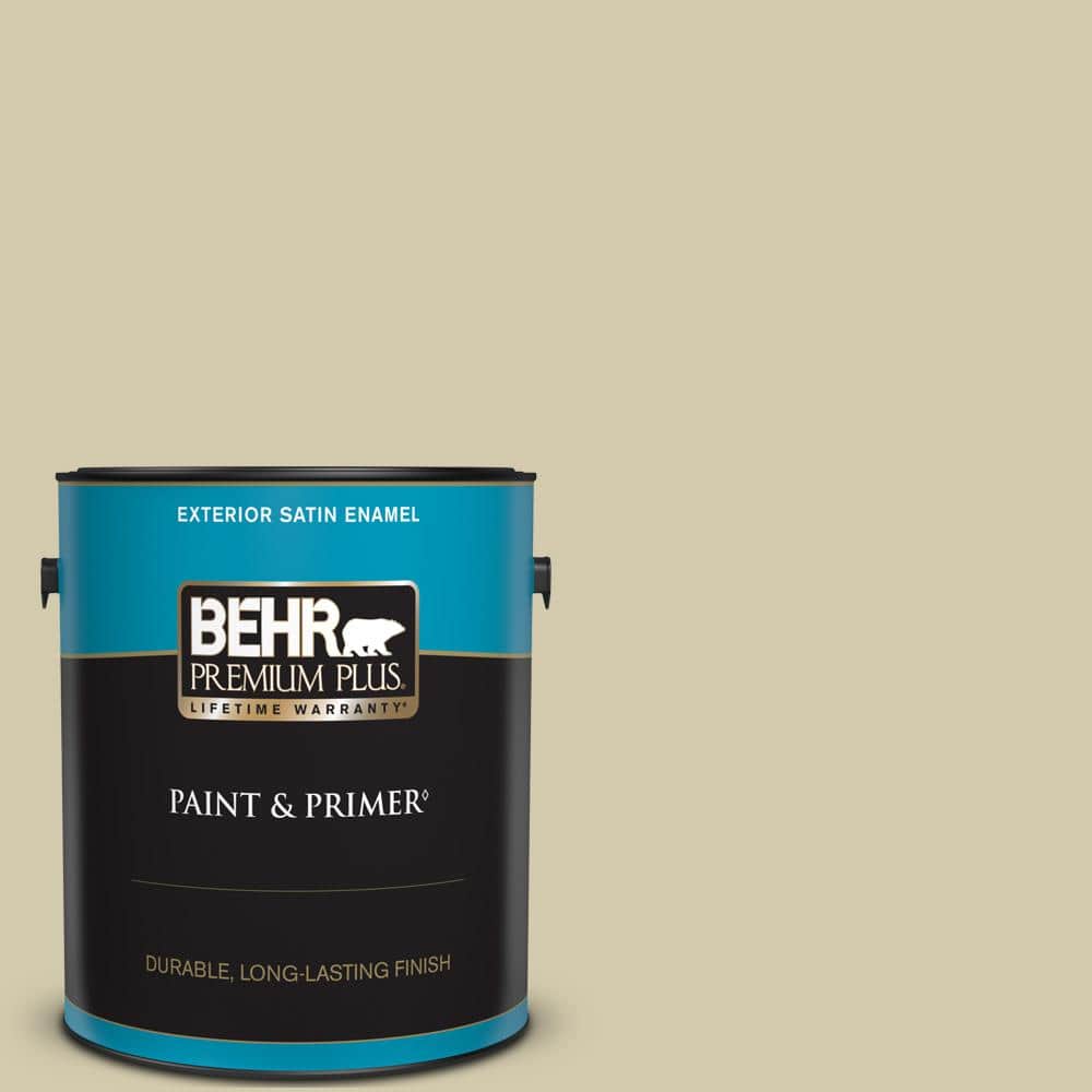 BEHR PREMIUM PLUS 1 gal. #PPU9-12 Prairie House Satin Enamel Exterior Paint & Primer