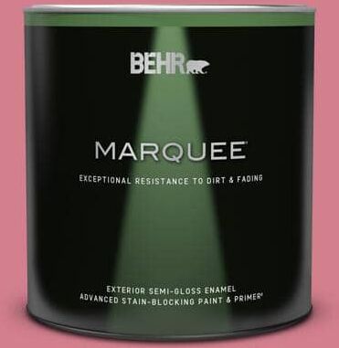 BEHR MARQUEE 1 qt. #P140-4 I Pink I Can Semi-Gloss Enamel Exterior Paint & Primer