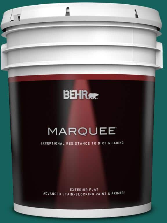 BEHR MARQUEE 5 gal. #S-H-490 Billiard Table Flat Exterior Paint & Primer