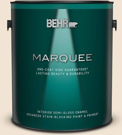 BEHR MARQUEE 1 gal. #N290-1 Original White Semi-Gloss Enamel Interior Paint & Primer