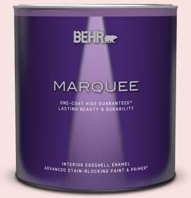 BEHR MARQUEE 1 qt. #RD-W02 Candy Floss Eggshell Enamel Interior Paint & Primer