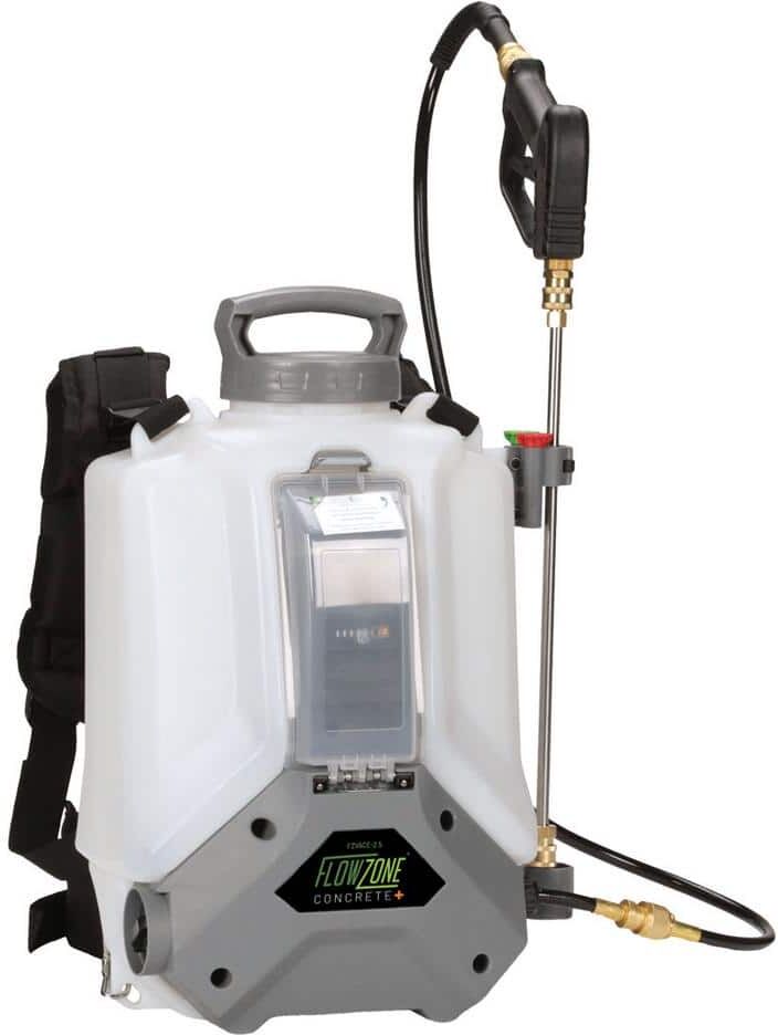 FLOWZONE Concrete+ 4-Gal. 18-Volt Battery-Powered Multi-Purpose Backpack Sprayer