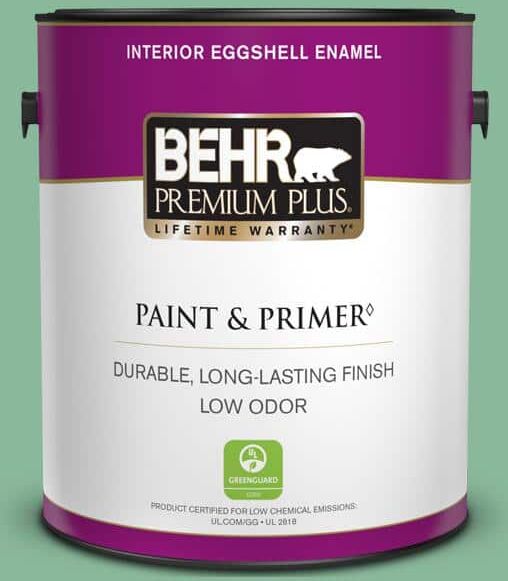 BEHR PREMIUM PLUS 1 gal. #470D-4 Garden View Eggshell Enamel Low Odor Interior Paint & Primer