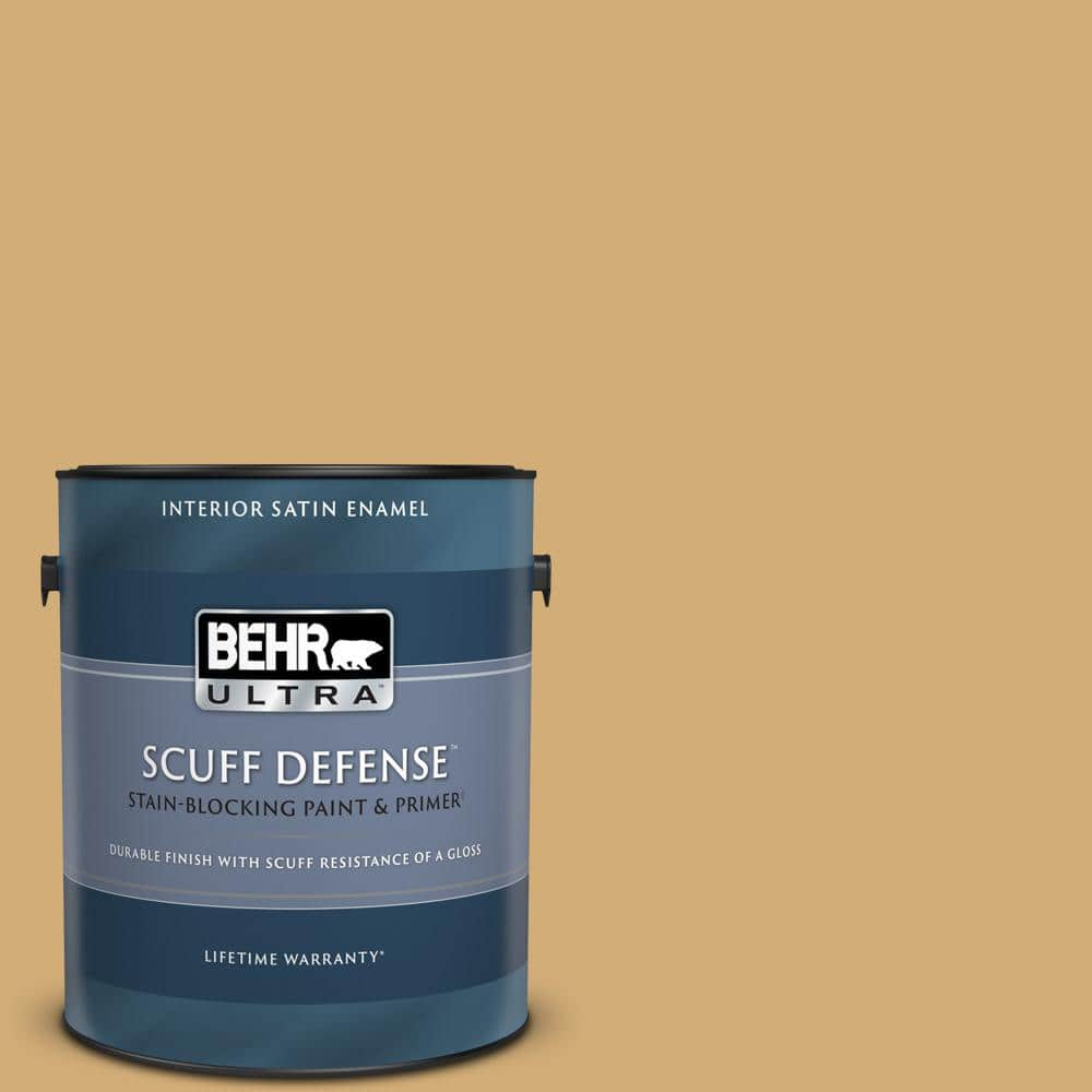 BEHR ULTRA 1 gal. #MQ2-17 Glittering Sun Extra Durable Satin Enamel Interior Paint & Primer