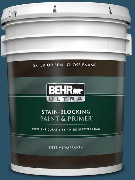 BEHR ULTRA 5 gal. #560D-7 Planetarium Semi-Gloss Enamel Exterior Paint & Primer