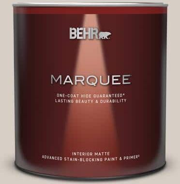 BEHR MARQUEE 1 Qt. #MQ3-06 Granite Dust One-Coat Hide Matte Interior Paint & Primer