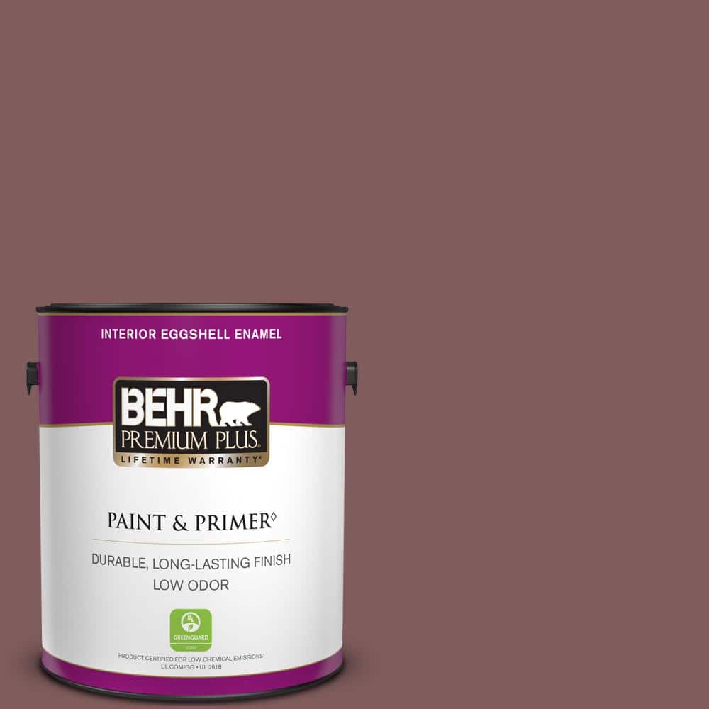 BEHR PREMIUM PLUS 1 gal. #140F-6 Book Binder Eggshell Enamel Low Odor Interior Paint & Primer