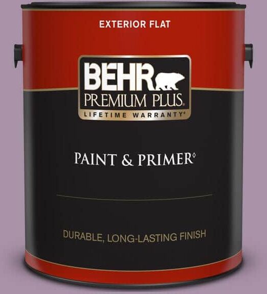 BEHR PREMIUM PLUS 1 gal. #670D-5 Garden Flower Flat Exterior Paint & Primer