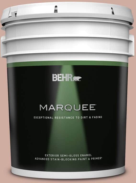 BEHR MARQUEE 5 gal. #MQ1-50 Art Deco Pink Semi-Gloss Enamel Exterior Paint & Primer