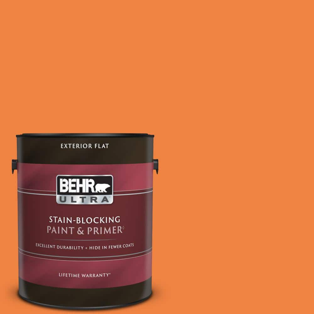 BEHR ULTRA 1 gal. #P220-7 Construction Zone Flat Exterior Paint & Primer