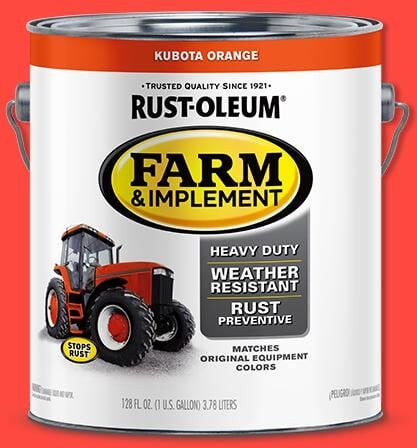 Rust-Oleum 1 gal. Farm Equipment Kubota Orange Enamel Paint (2-Pack)