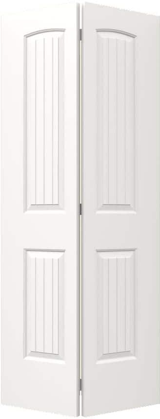 JELD-WEN 32 in. x 80 in. Santa Fe White Painted Smooth Molded Composite Closet Bi-fold Door