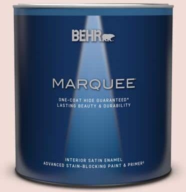 BEHR MARQUEE 1 qt. #BIC-05 Shabby Chic Pink Satin Enamel Interior Paint & Primer