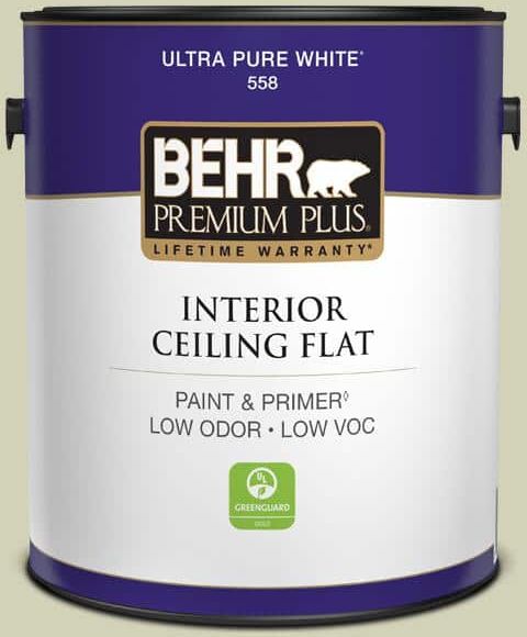 BEHR PREMIUM PLUS 1 gal. #S360-2 Breathe Ceiling Flat Interior Paint